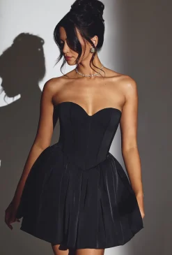 Oh Polly Wedding Guest | Party Dresses^Corset Tulle Mini Dress in Jet Black JetBlack