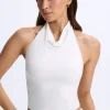 Oh Polly Co-Ords | Tops^Cowl-Neck Open-Back Top in White
