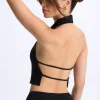 Oh Polly Tops^Cowl-Neck Open-Back Top in Black