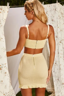 Oh Polly Women'S Clothing Sale - $65 And Under | Women'S Clothing Sale - $40 And Under^Crinkle Mini Skirt in Yellow