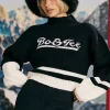 Oh Polly Tracksuits | Sweatshirts^Cropped Chunky-Knit Turtleneck Jumper in Black