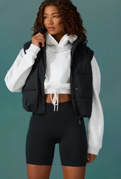 Oh Polly Sweatshirts | Matching Sets^Cropped Drawstring Hooded Sweatshirt in Ice Grey IceGrey