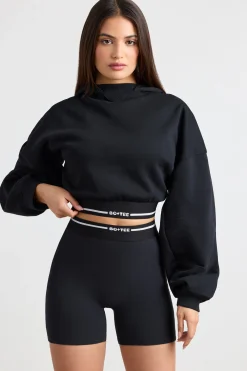 Oh Polly Tracksuits | Sweatshirts^Cropped Hoodie in Black