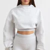 Oh Polly Tracksuits | Sweatshirts^Cropped Hoodie in Grey Marl GreyMarl