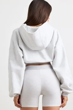 Oh Polly Tracksuits | Sweatshirts^Cropped Hoodie in Grey Marl GreyMarl