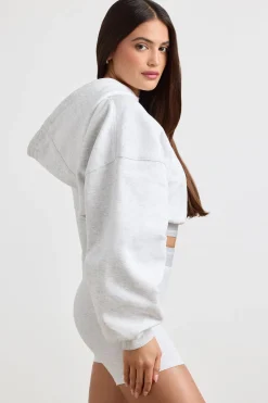 Oh Polly Tracksuits | Sweatshirts^Cropped Hoodie in Grey Marl GreyMarl