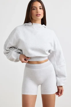 Oh Polly Tracksuits | Sweatshirts^Cropped Hoodie in Grey Marl GreyMarl