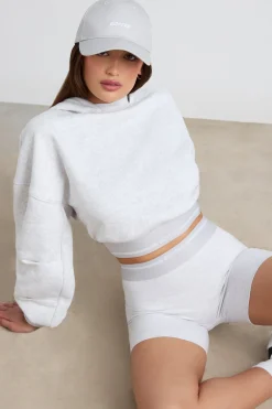 Oh Polly Tracksuits | Sweatshirts^Cropped Hoodie in Grey Marl GreyMarl