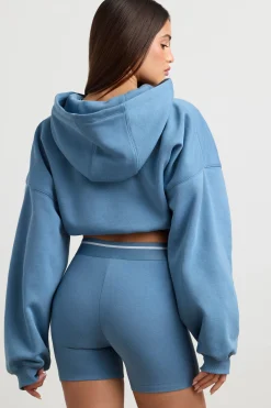 Oh Polly Women'S Clothing Sale - $65 And Under | Women'S Clothing Sale - $40 And Under^Cropped Hoodie in Steel Blue GreyMarl