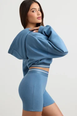 Oh Polly Women'S Clothing Sale - $65 And Under | Women'S Clothing Sale - $40 And Under^Cropped Hoodie in Steel Blue GreyMarl