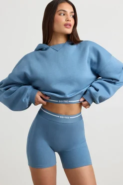 Oh Polly Women'S Clothing Sale - $65 And Under | Women'S Clothing Sale - $40 And Under^Cropped Hoodie in Steel Blue GreyMarl