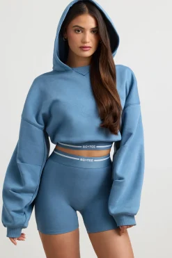 Oh Polly Women'S Clothing Sale - $65 And Under | Women'S Clothing Sale - $40 And Under^Cropped Hoodie in Steel Blue GreyMarl
