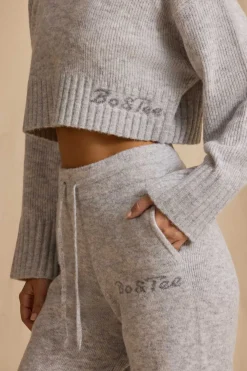 Oh Polly Knitwear | Tracksuits^Cropped Knit Jumper in Ice Marl IceMarl