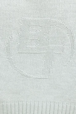 Oh Polly Knitwear | Sweatshirts^Cropped Zip Up Chunky Knit Hoodie in Heather Grey HeatherGrey