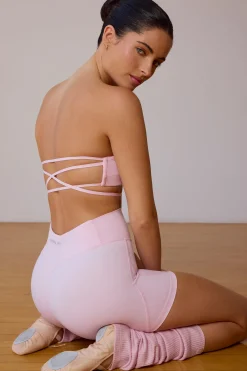 Oh Polly Matching Sets | Sports Bras^Cross-Back Bandeau Bra in Soft Pink SoftPink