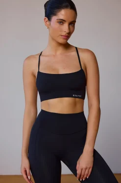 Oh Polly Matching Sets | Sports Bras^Cross-Back Sports Bra in Black