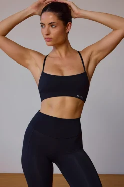 Oh Polly Matching Sets | Sports Bras^Cross-Back Sports Bra in Black