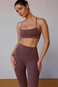 Oh Polly Matching Sets | Sports Bras^Cross-Back Sports Bra in Taupe Brown TaupeBrown