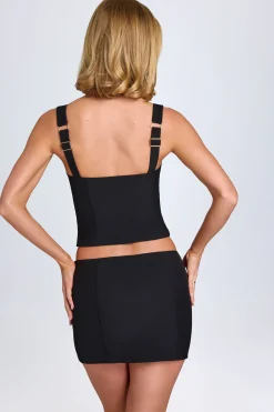 Oh Polly Skirts & Skorts | Co-Ords^Curved Low-Rise Mini Skirt in Black