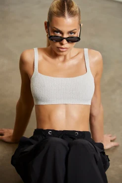 Oh Polly Women'S Clothing Sale - $65 And Under | Women'S Clothing Sale - $40 And Under^Curved Neck Crop Top in Grey