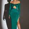 Oh Polly Fall Outfits | Party Dresses^Cut Out Maxi Dress in Emerald Green EmeraldGreen