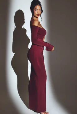 Oh Polly Fall Outfits | Party Dresses^Cut Out Maxi Dress in Wine