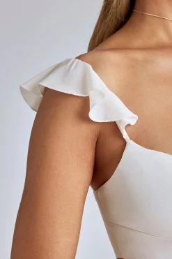 Oh Polly Bride To Be | Satin Dresses^Cut Out Satin Mini Dress in Ivory