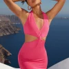 Oh Polly Women'S Clothing Sale - $65 And Under | Women'S Clothing Sale - $40 And Under^Cut Out Twist Mini Dress in Pink