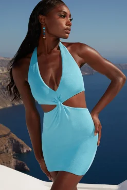 Oh Polly Women'S Clothing Sale - $65 And Under | Women'S Clothing Sale - $40 And Under^Cut Out Twist Mini Dress in Blue