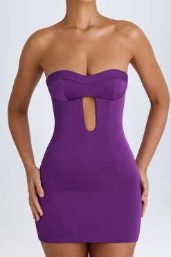 Oh Polly Party Dresses | Night Out^Cut-Out Bandeau Bodycon Mini Dress in Grape