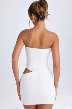 Oh Polly Night Out^Cut-Out Bandeau Mini Dress in White
