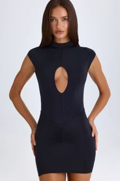 Oh Polly Night Out^Cut-Out Bodysuit in Black