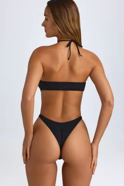 Oh Polly Swimsuits^Cut-Out Halterneck Swimsuit in Black