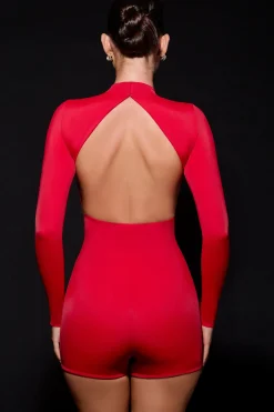 Oh Polly Jumpsuits & Unitards^Cut-Out Unitard in Fire Red FireRed