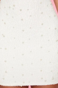 Oh Polly Party Dresses | Bride To Be^Deep Plunge Embellished Mini Dress in White
