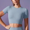 Oh Polly Women'S Clothing Sale - $65 And Under | Women'S Clothing Sale - $40 And Under^Define Luxe Baby Tee Crop Top in Denim Blue DenimBlue