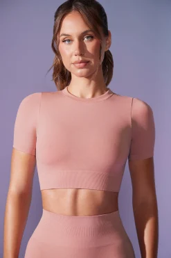Oh Polly Women'S Clothing Sale - $65 And Under | Women'S Clothing Sale - $40 And Under^Define Luxe Baby Tee Crop Top in Dusty Mauve DustyMauve