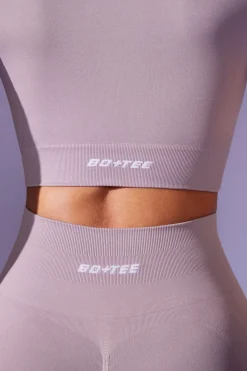 Oh Polly Women'S Clothing Sale - $65 And Under | Women'S Clothing Sale - $40 And Under^Define Luxe Baby Tee Crop Top in Dusty Lilac DustyLilac