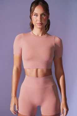 Oh Polly Women'S Clothing Sale - $65 And Under | Women'S Clothing Sale - $40 And Under^Define Luxe Baby Tee Crop Top in Dusty Mauve DustyMauve