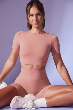 Oh Polly Women'S Clothing Sale - $65 And Under | Women'S Clothing Sale - $40 And Under^Define Luxe Baby Tee Crop Top in Dusty Mauve DustyMauve