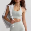 Oh Polly Matching Sets | Sports Bras^Define Luxe Cross-Back Sports Bra in Fog LightGrey