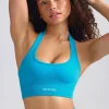 Oh Polly Women'S Clothing Sale - $65 And Under | Women'S Clothing Sale - $40 And Under^Define Luxe Halterneck Sports Bra in Turquoise Blue