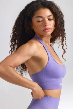 Oh Polly Matching Sets | Tops^Define Luxe Halterneck Sports Bra in Purple