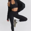 Oh Polly Matching Sets | Leggings^Define Luxe High-Waist Leggings in Jet Black