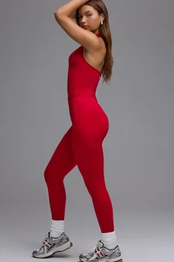 Oh Polly Leggings | Matching Sets^Define Luxe High-Waist Leggings in Cherry Red CherryRed