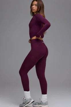 Oh Polly Matching Sets | Leggings^Define Luxe High-Waist Leggings in Grape