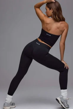 Oh Polly Matching Sets | Leggings^Define Luxe High-Waist Leggings in Black