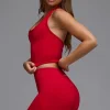 Oh Polly Matching Sets | Shorts^Define Luxe High-Waist Mini Shorts in Cherry Red CherryRed