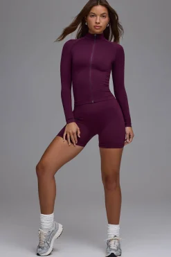 Oh Polly Matching Sets | Shorts^Define Luxe High-Waist Mini Shorts in Grape
