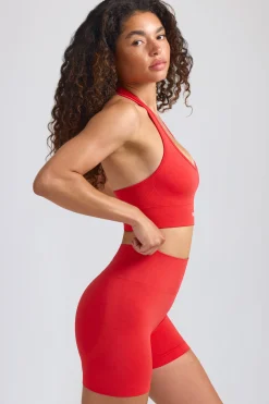 Oh Polly Matching Sets | Shorts^Define Luxe Mini Shorts in Poppy Red